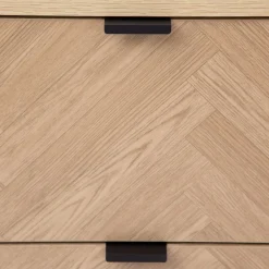 HOMLA Szafka Nocna Swen Naturalna Z Metalowymi Nogami 45X35X50 Cm