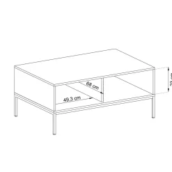 HOMLA Szafka Rtv Mono! Bordowa 103,5X46,2X68 Cm