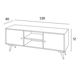 HOMLA Szafka Rtv Raffla Lite Drewno Mango 130X40X55