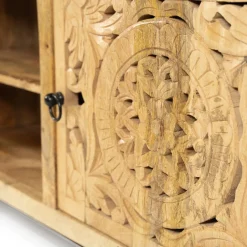 HOMLA Szafka Rtv Tropea Lite Drewno Mango Z Akacja 150X40X60 Cm