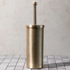 HOMLA Szczotka Do Wc Nausa Zlota Z Ozdobnymi Wytloczeniami 10X10X38 Cm