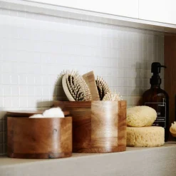 HOMLA Szkatulka Na Bizuterie Acacia Z Drewna Akacjowego 16,5X16,5X12 Cm