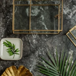 HOMLA Szkatulka Na Bizuterie Grazia Zlota 23X15X5 Cm