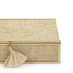 HOMLA Szkatulka Na Bizuterie Grazia Z Plecionka 18X11X4,5 Cm