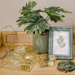 HOMLA Szkatulka Na Bizuterie Grazia Zlota 13X11X5 Cm