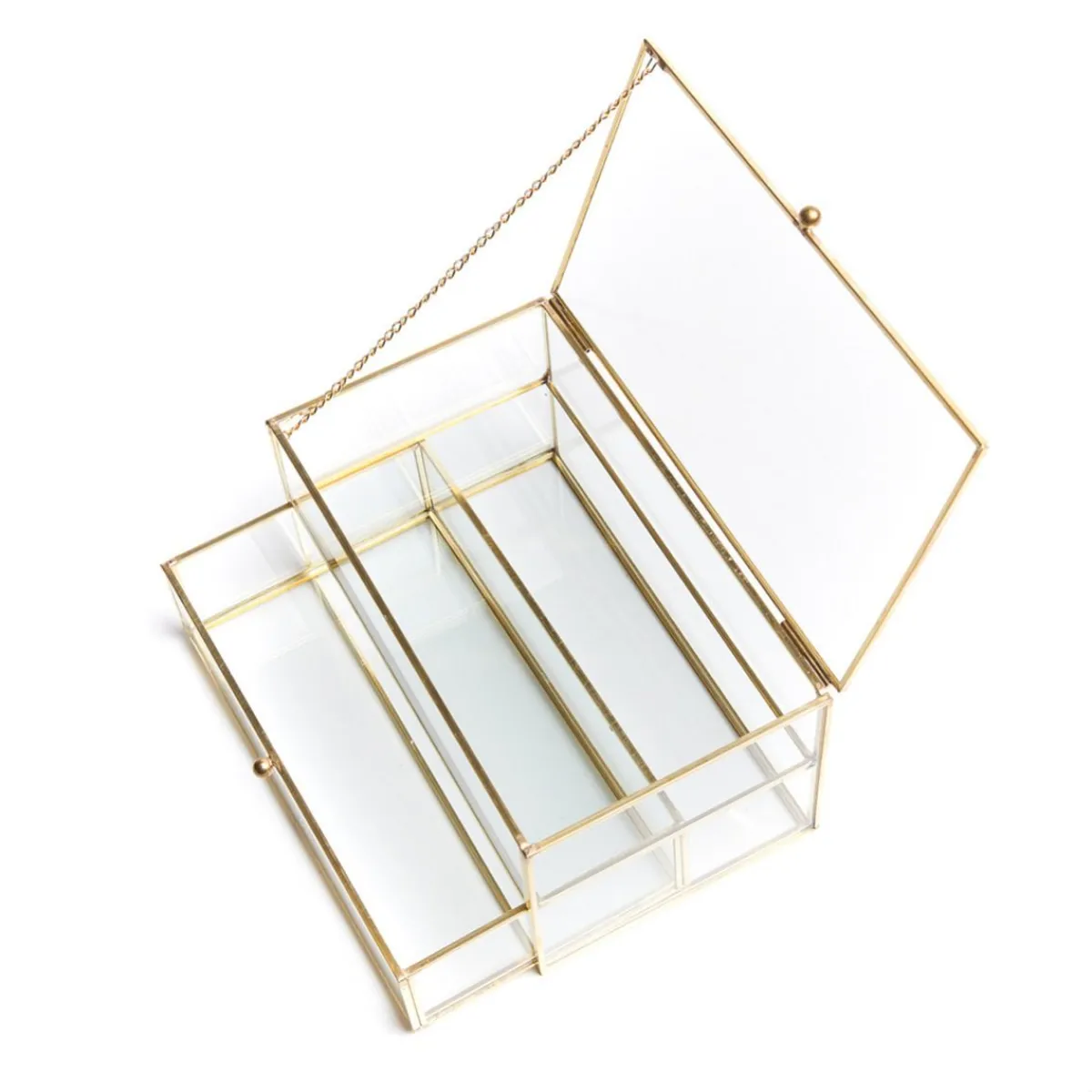 HOMLA Szkatulka Na Bizuterie Grazia Z Szufladka Zlota 21X10X10,5 Cm