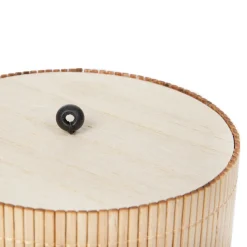 HOMLA Szkatulka Na Bizuterie Loma Bambusowa 12X12 Cm