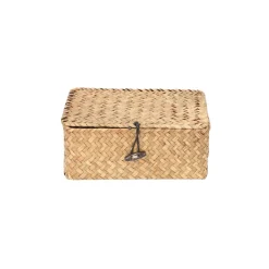 HOMLA Szkatulka Na Bizuterie Talulah Pleciona Naturalna 20X12X8Cm
