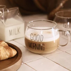 HOMLA Szklanka Good Morning Z Uchem 0,4 L