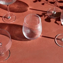 HOMLA Szklanka Lynn Ryflowana Transparentna 0,55 L