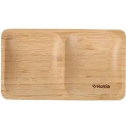 HOMLA Taca Bambou Z Dwoma Przegrodkami 17,7X10 Cm