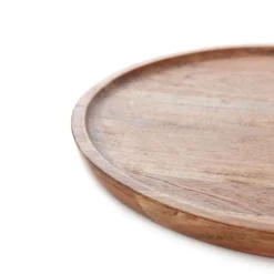 HOMLA Taca Dekoracyjna Acacia Z Drewna Akacjowego 24X2,5 Cm