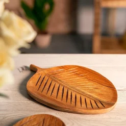 HOMLA Taca Dekoracyjna Acacia Z Drewna Akacjowego 30X20X1,5