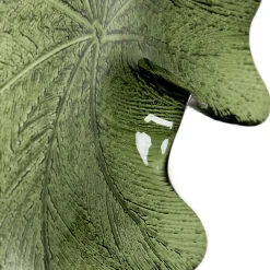 HOMLA Taca Dekoracyjna Asali Szklana Zielona 27,5X3 Cm