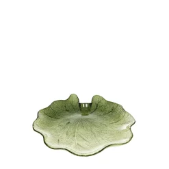 HOMLA Taca Dekoracyjna Asali Szklana Zielona 18,5X2,5 Cm