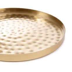 HOMLA Taca Dekoracyjna Dritto Mlotkowana Zlota 23X23X1,5