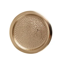 HOMLA Taca Dekoracyjna Dritto Mlotkowana Zlota 32X32X4 Cm