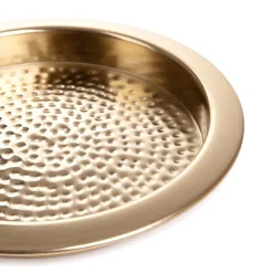 HOMLA Taca Dekoracyjna Dritto Mlotkowana Zlota 32X32X4 Cm