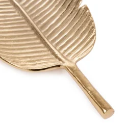 HOMLA Taca Dekoracyjna Girona Lisc Bananowca Zlota 50X20 Cm