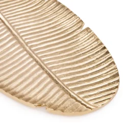 HOMLA Taca Dekoracyjna Girona Lisc Bananowca Zlota 50X20 Cm