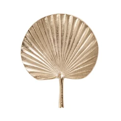 HOMLA Taca Dekoracyjna Girona Lisc Palmy Zlota 32X38X2 Cm