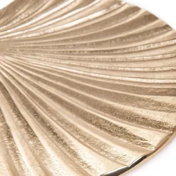 HOMLA Taca Dekoracyjna Girona Lisc Palmy Zlota 32X38X2 Cm