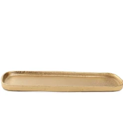HOMLA Taca Dekoracyjna Girona Podluzna Zlota 25X8X1