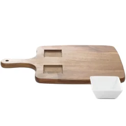 HOMLA Taca Mooka Z Dwoma Miseczkami 38.5X26 Cm