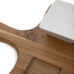 HOMLA Taca Mooka Z Dwoma Miseczkami 38.5X26 Cm