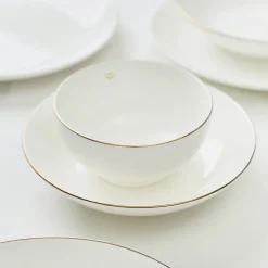 HOMLA Talerz Auro Gleboki Ze Zlota Obwodka 21 Cm