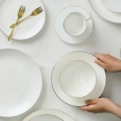 HOMLA Talerz Auro Gleboki Ze Zlota Obwodka 21 Cm