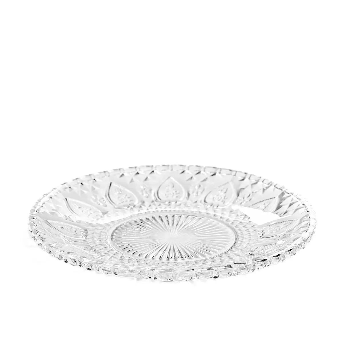 HOMLA Talerz Moselle Wzorzysty Transparentny 17 Cm