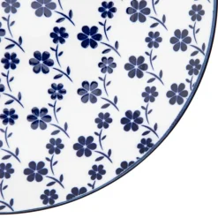 HOMLA Talerz Navia Deserowy Granatowy W Kwiatuszki 19 Cm