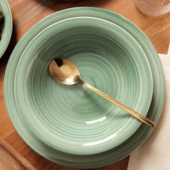 HOMLA Talerz Oblan Gleboki Pistacjowy 21Cm