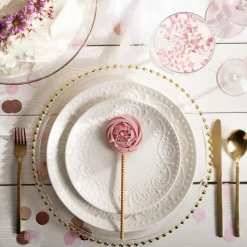 HOMLA Talerz Sylia Deserowy Z Ornamentem 21 Cm