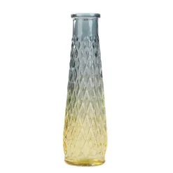 HOMLA Wazon Archie Szklany Ombre Granatowo-Zolty 6,5X22 Cm