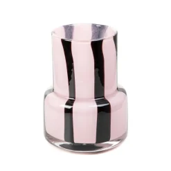 HOMLA Wazon Artistic Szklany Rozowy 13,5X13,5X18 Cm