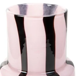 HOMLA Wazon Artistic Szklany Rozowy 13,5X13,5X18 Cm