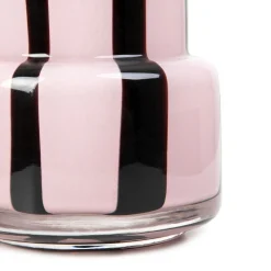 HOMLA Wazon Artistic Szklany Rozowy 13,5X13,5X18 Cm