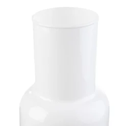 HOMLA Wazon Belly Szklany Bialy 9X21 Cm