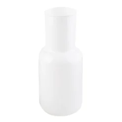 HOMLA Wazon Belly Szklany Bialy 9X21 Cm