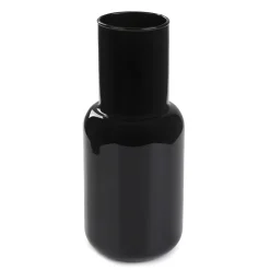 HOMLA Wazon Belly Szklany Czarny 9X21 Cm