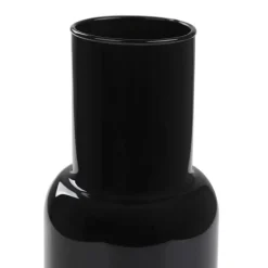 HOMLA Wazon Belly Szklany Czarny 9X21 Cm