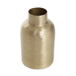 HOMLA Wazon Girona Metalowy Zloty 10X10X18 Cm