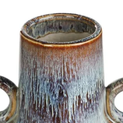 HOMLA Wazon Lave Ceramiczny Z Uszami Niebieski 14X14X24 Cm