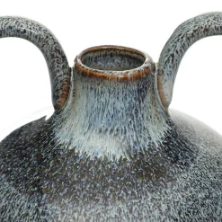 HOMLA Wazon Lave Ceramiczny Z Uszami Granatowy 12X12X20 Cm