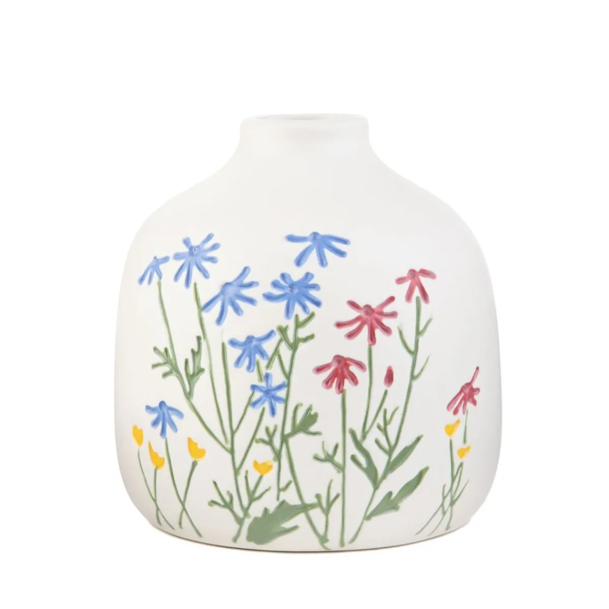 HOMLA Wazon Meadow W Kolorowe Kwiaty 13X13X13 Cm