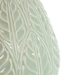 HOMLA Wazon Natto Ceramiczny Z Tloczeniami Pistacjowy 15X15X24 Cm