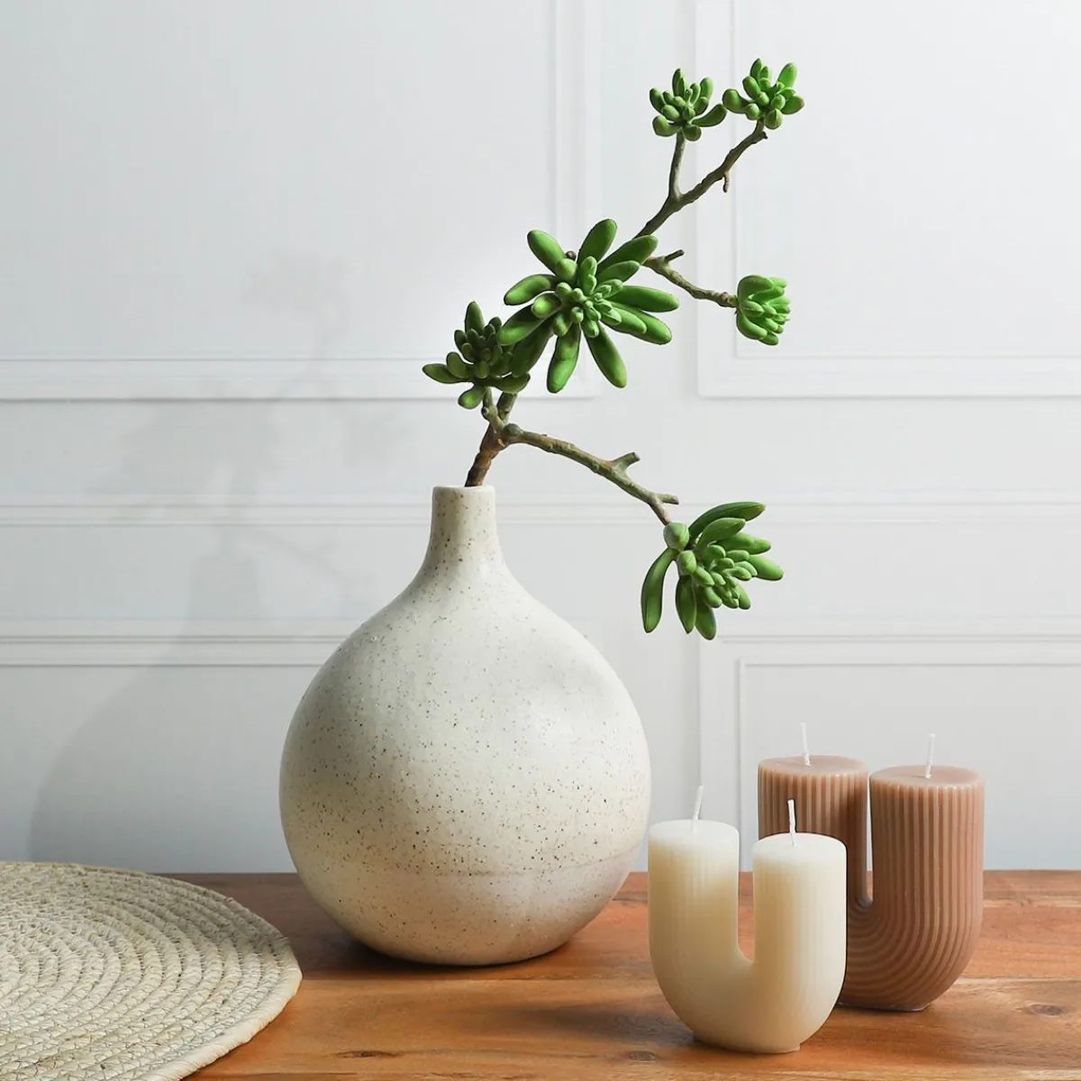 HOMLA Wazon Novo Okragly W Kropki 15X15X21 Cm