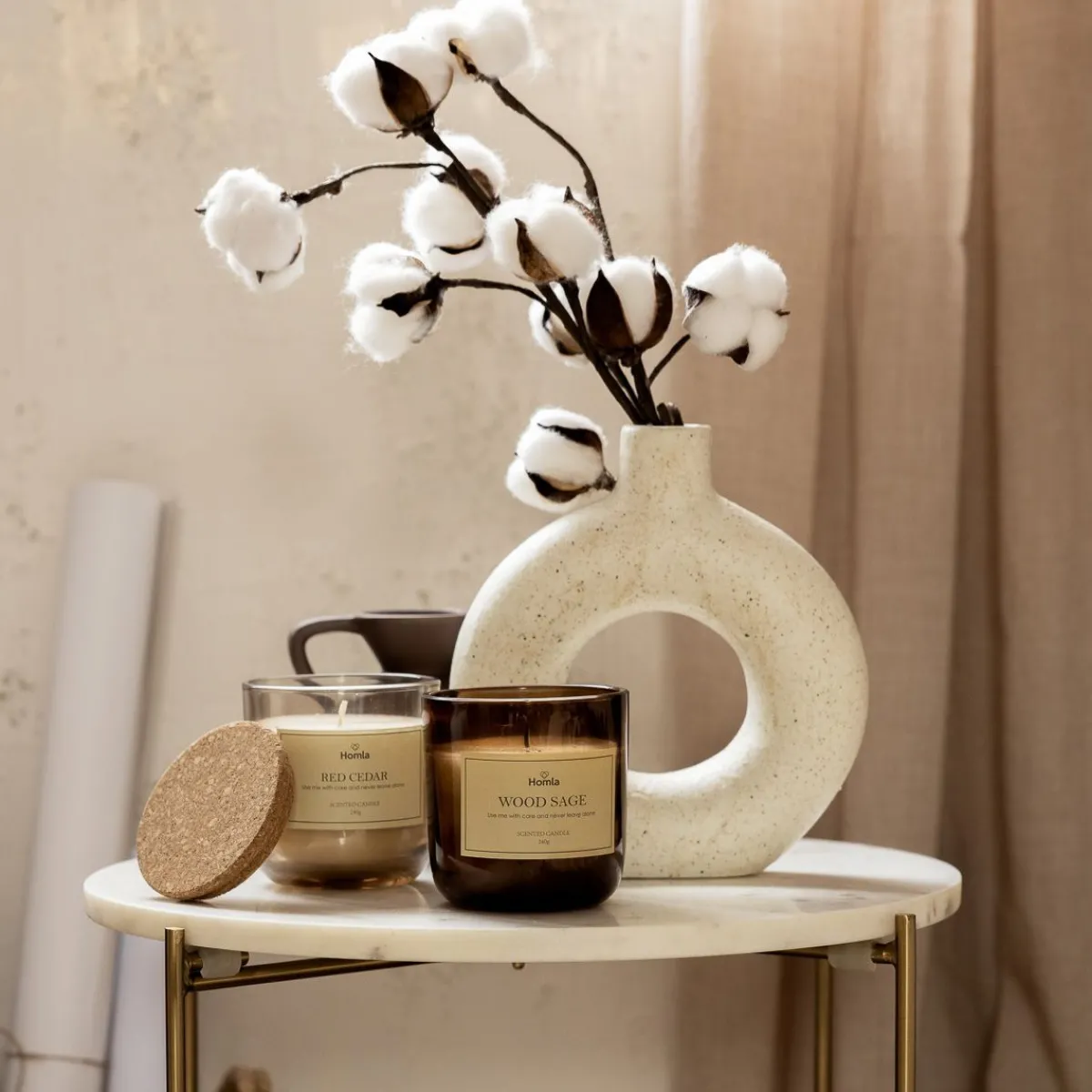 HOMLA Wazon Novo Z Dziura 19X5,5X21 Cm